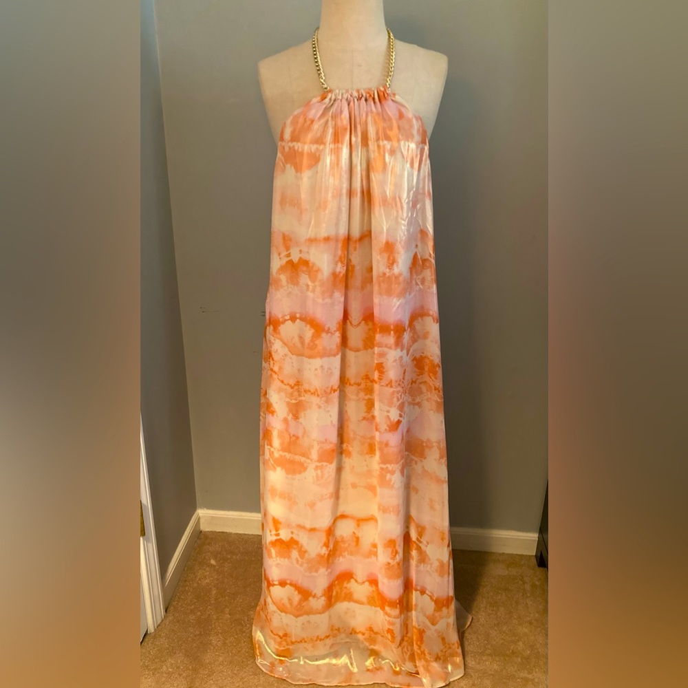 Jennifer Lopez Halter Dress Open Back Sz L NWT